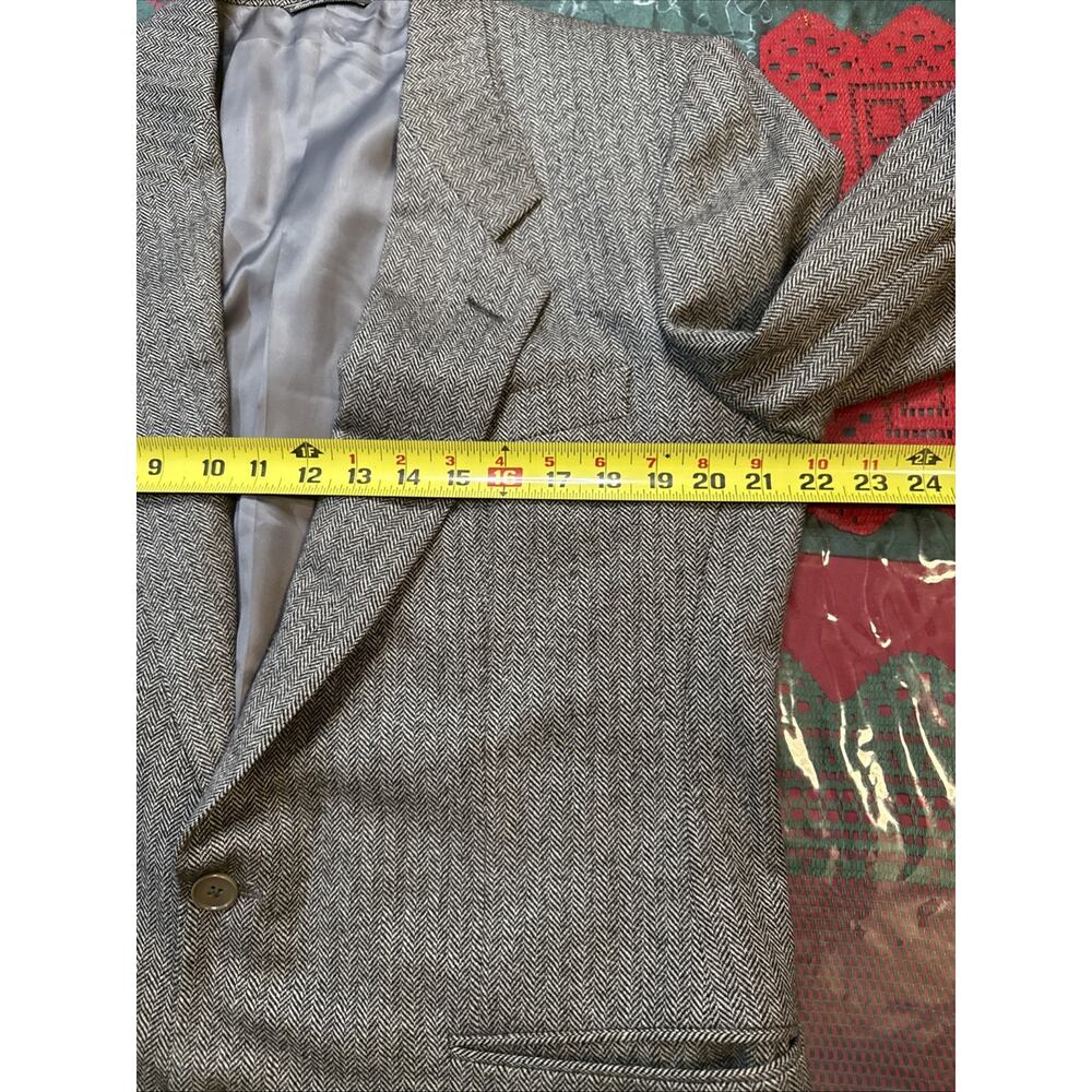 Ermenegildo Zegna Sport Coat 42R 52EU Wool Cashmere Herringbone Made In Italy - Picture 8 of 13